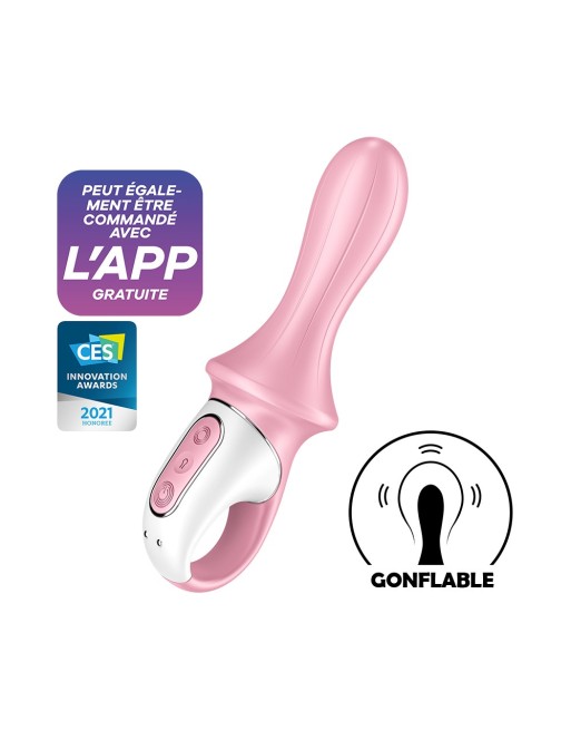 Vibromasseur anal gonflant connecté rose USB Air Pump Booty 5 Satisfyer - CC597803