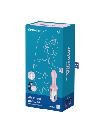 Vibromasseur anal gonflant connecté rose USB Air Pump Booty 5 Satisfyer - CC597803