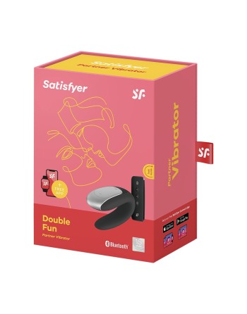 Sextoy de couple vibrant USB connecté Double Fun noir - CC5972560010