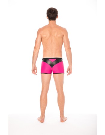 Boxer magenta simili cuir brillant - LM2001-67MAG