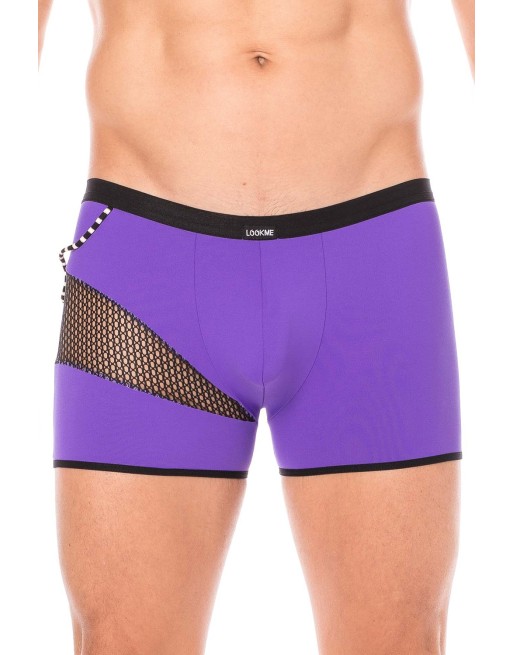 Boxer violet  filet et corde - LM2004-67PUR