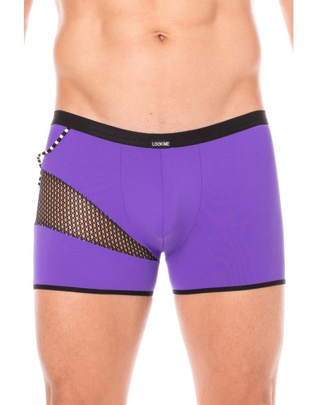 Boxer violet  filet et corde - LM2004-67PUR