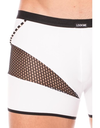 Boxer blanc filet et corde - LM2004-67WHT