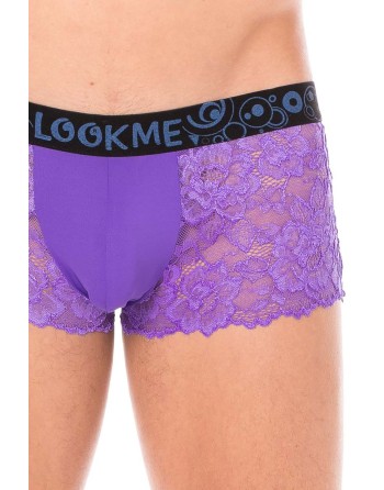 Boxer violet en dentelle délicate - LM2006-67PUR