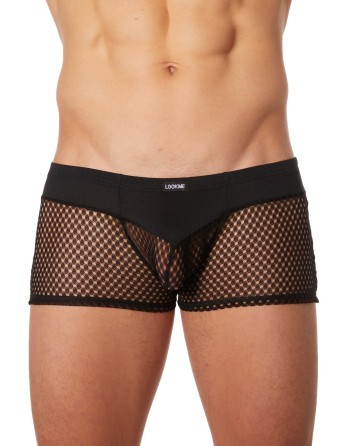 Boxer noir filet et opacité - LM21-67ABLK