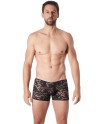 Boxer noir en fine dentelle avec légère transparence - LM706-67BLK