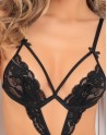 Body string noir ouvert à l'entre-jambes dentelle et ornements - RECREN502167-BLK RECONDITIONNE