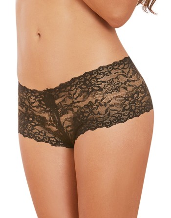 Shorty dentelle ouvert laçage au dos - DG1326BLK Reconditionné