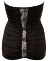 Robe noire courte sexy avec bande dentelle noire - R2710773