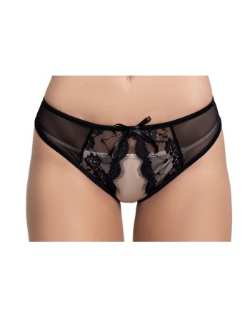 Culotte noire ouverte - MAL115BLK