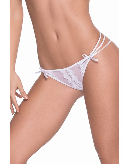 String blanc élégant triple lanières - MAL101WHT