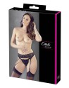 Porte-jarretelles en dentelle noire et string assorti - R232187410