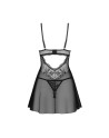 Perisia babydoll et string - Noirs